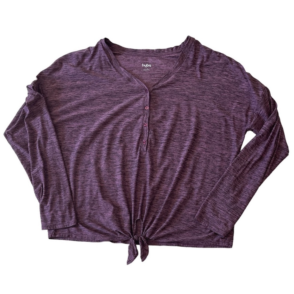 Hyba Tie-Front Long Sleeved Top Size Large